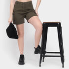 Ladies' 100% Cotton Shorts , गहरा हरा, small
