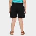 Girls Black Regular Fit Solid Shorts, काला, small