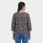 Women's Brown Round Neck Floral Printed Kurti, भूरा, small