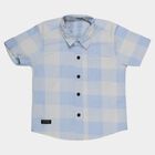 Boys Yellow Cotton Half Sleeve Classic Casual Shirt, Yellow, small