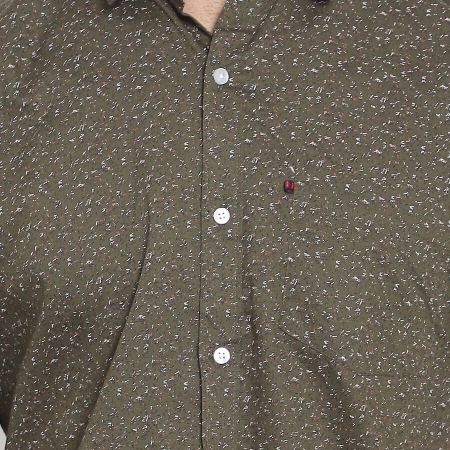 Cotton Casual Shirt, Olive, large image number null