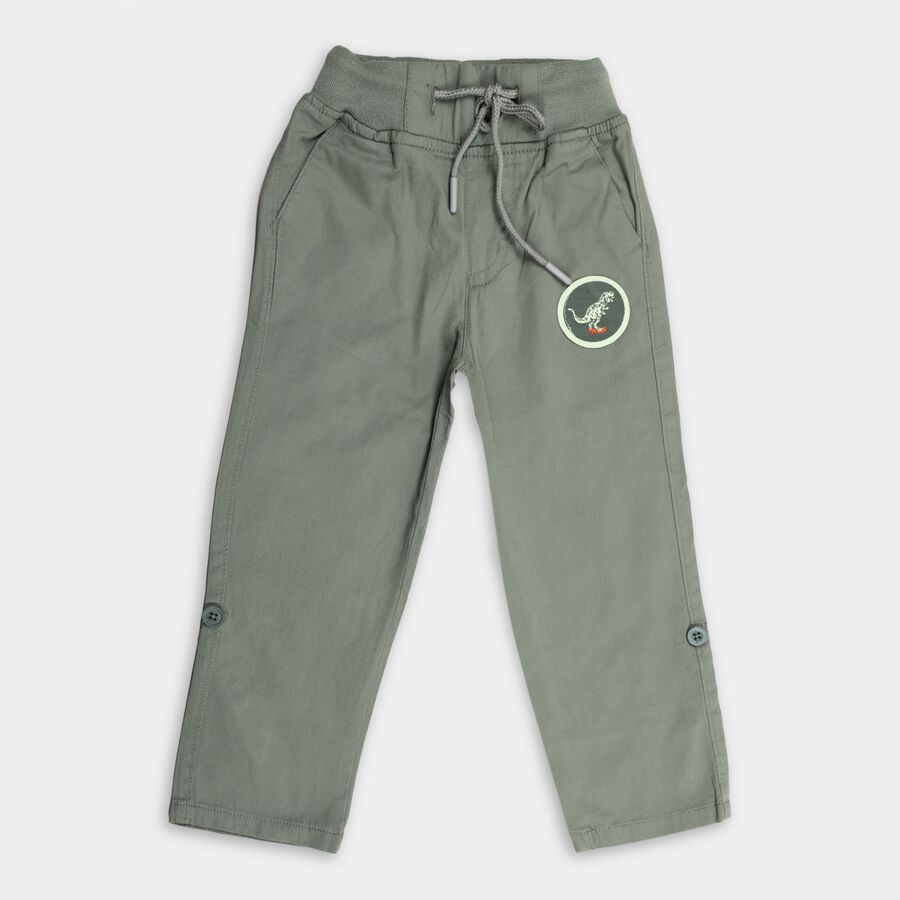Boy's Cotton Trousers , Light Green, large image number null