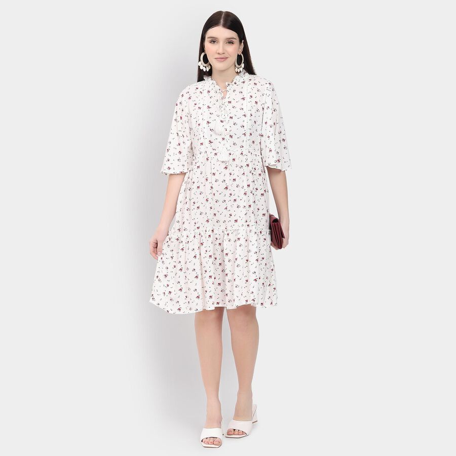 Ladies' Dress , ऑफ व्हाइट, large image number null