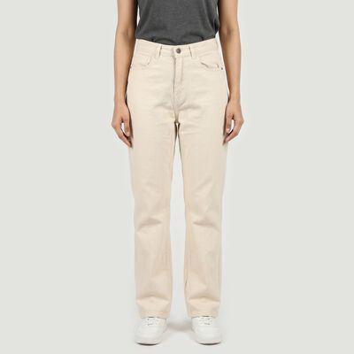 Women's White Straight Fit Classic Jeans