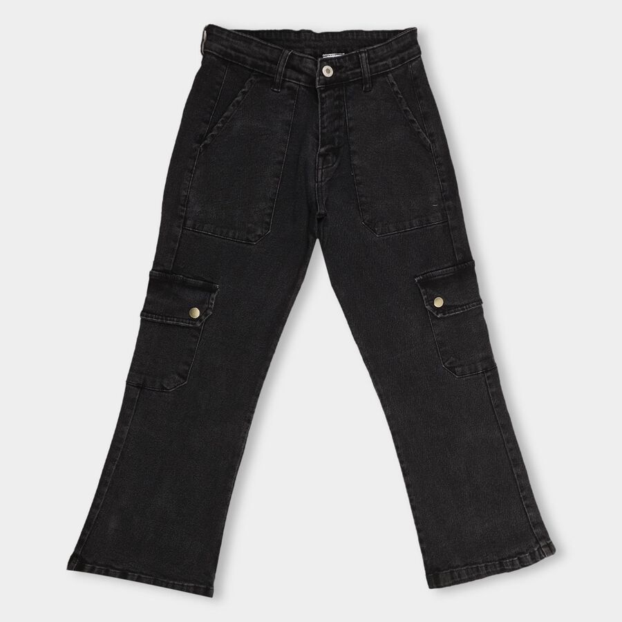 Girls' Jeans, Black, large image number null