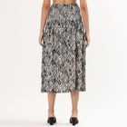 Women's Black Flared Calf-Length Skirt, Black, small image number null