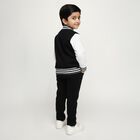 Boys' Navy Varsity Collar Embroidered Baba Suit, Navy Blue, small image number null