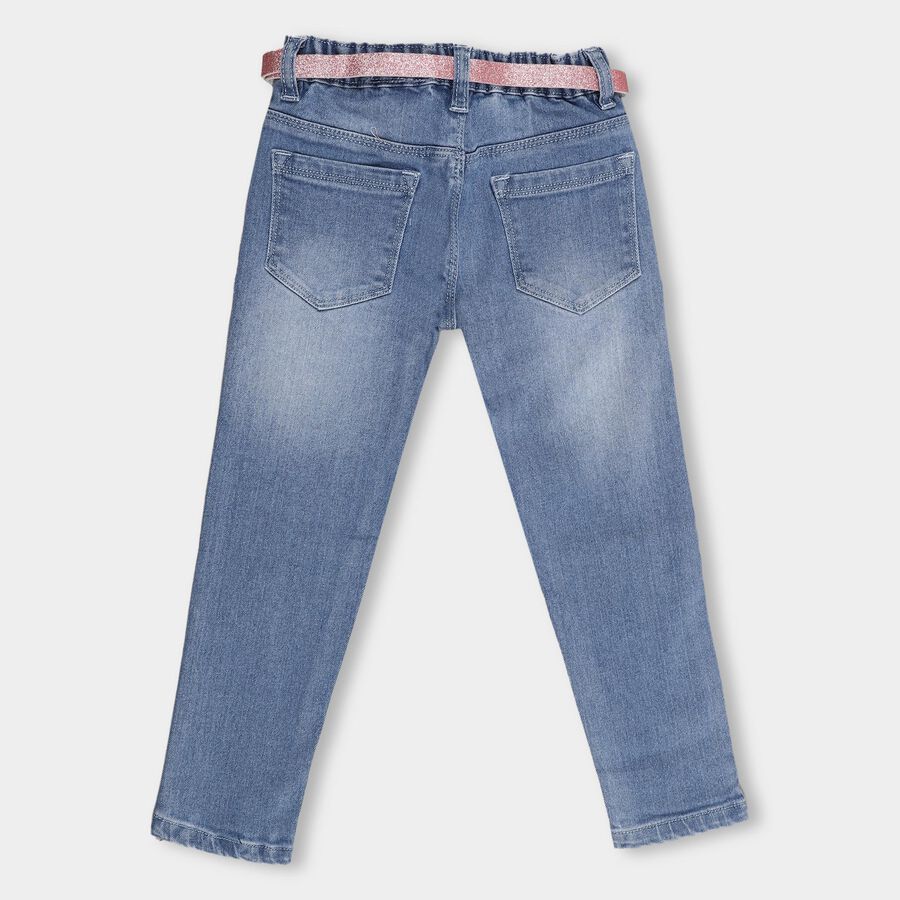 Girls' Jeans, Mid Blue, large image number null