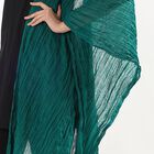 Women's Deep Emerald Green Cotton Crinkled Dupatta, Dark Green, small image number null