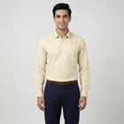 Men's Beige Classic Formal Shirt, Beige, small