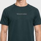 Men's Green Crew Neck Drifit T-Shirt, Dark Green, small