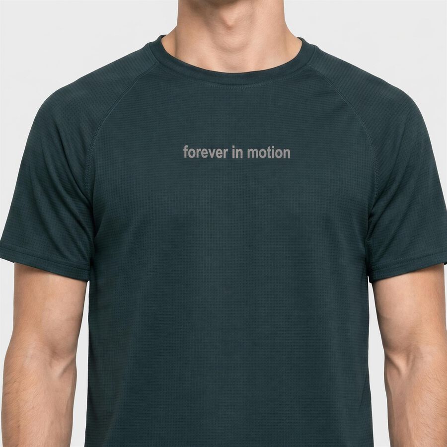 Men's Green Crew Neck Drifit T-Shirt, Dark Green, large