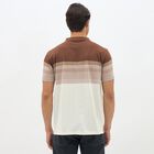 Men's Rich Chocolate Brown Polo Neck Casual T-Shirt, भूरा, small image number null