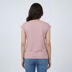 Women Lilac Round Neck Casual T-Shirt, Lilac, small