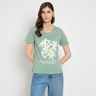 Ladies' Round Neck T-Shirt , हल्का हरा, small image number null