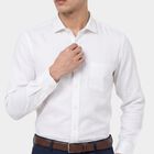 Men's White Regular Fit Formal Shirt, सफ़ेद, small