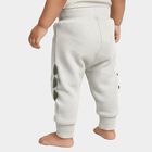 Infants Light Heather Grey Monster Print Cotton Blend Pyjama, Melange Light Grey, small image number null