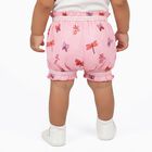 Infant Bright Pink Regular Fit Butterfly Print Bloomers, Pink, small image number null