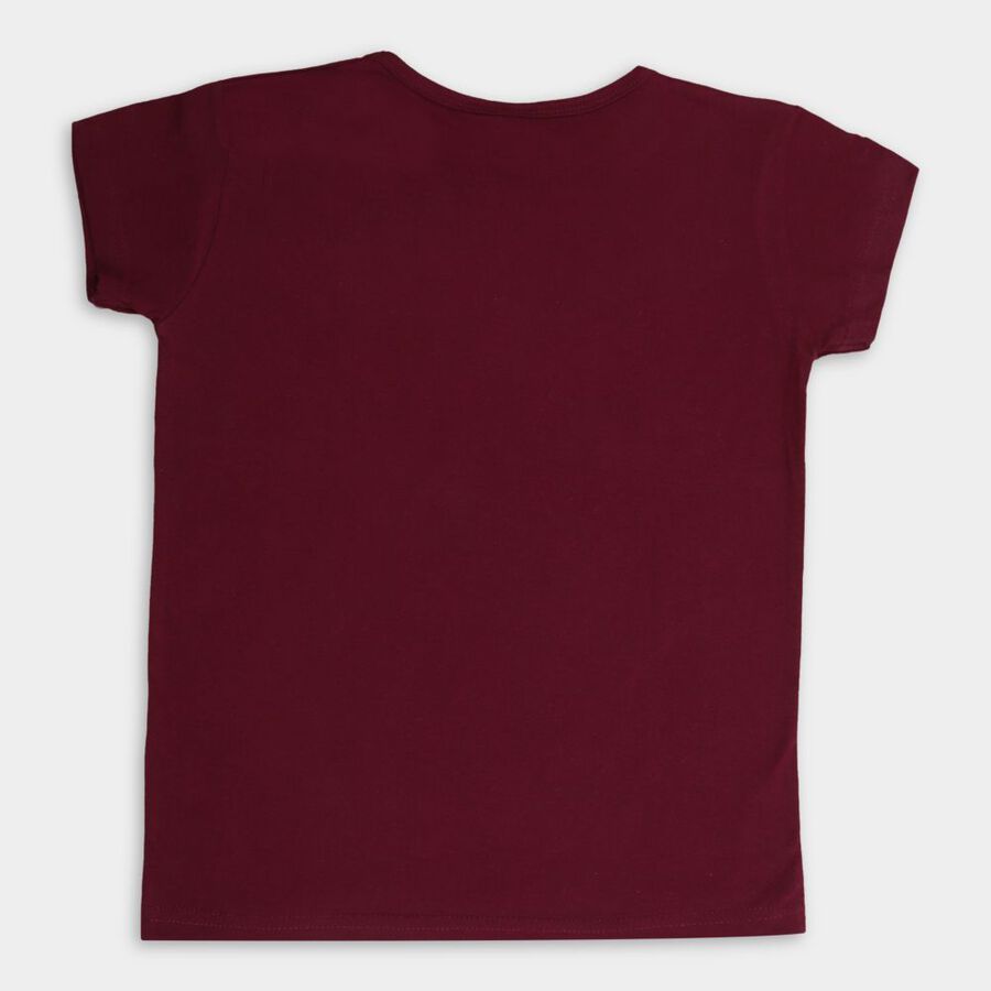 Girls' T-Shirt, Wine, large image number null