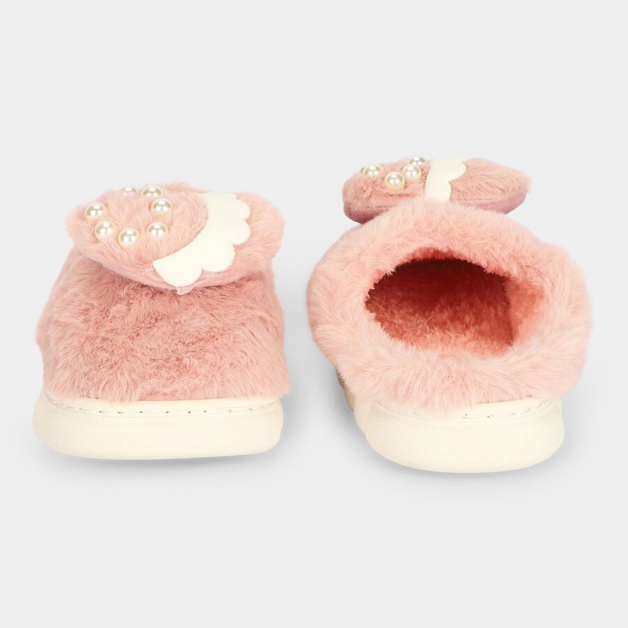 Women's Pink Slip-On House Slippers, गुलाबी, large