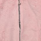 Girls Light Pink Hooded Casual Jacket, हल्का गुलाबी, small