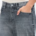 Men's Denim Blue Straight Fit Classic Jeans, Light Grey, small