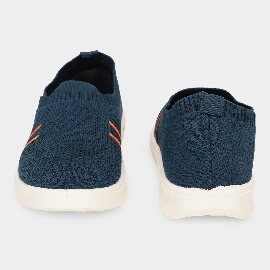Boys' Deep Navy Blue Slip-On Casual Shoes, Teal Blue, large image number null