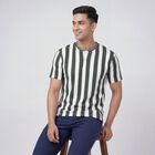 Men's Olive Henley Neck Casual T-Shirt, Olive, small