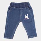 Infants Basic Wash with Embroidery Elasticated Jeans, Dark Blue, small image number null