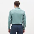 Men's Teal Classic Formal Shirt, टील ब्लू, small