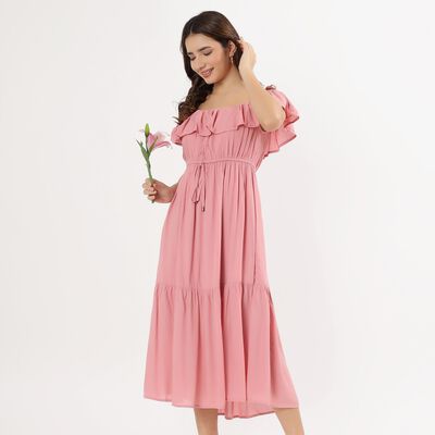 Women's Black Empire Waist Dress
