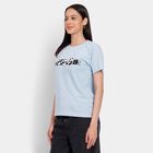 Ladies' Round Neck T-Shirt, हल्का नीला, small image number null