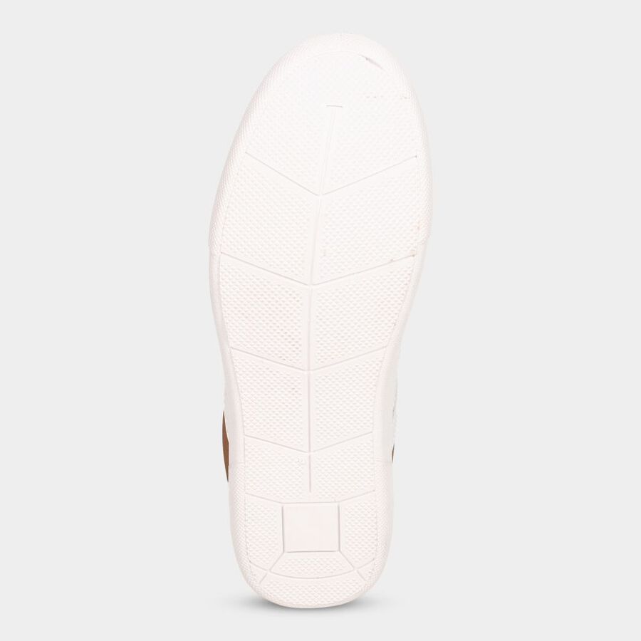 Men's Tan Lace-Up Sneakers, टैन, large