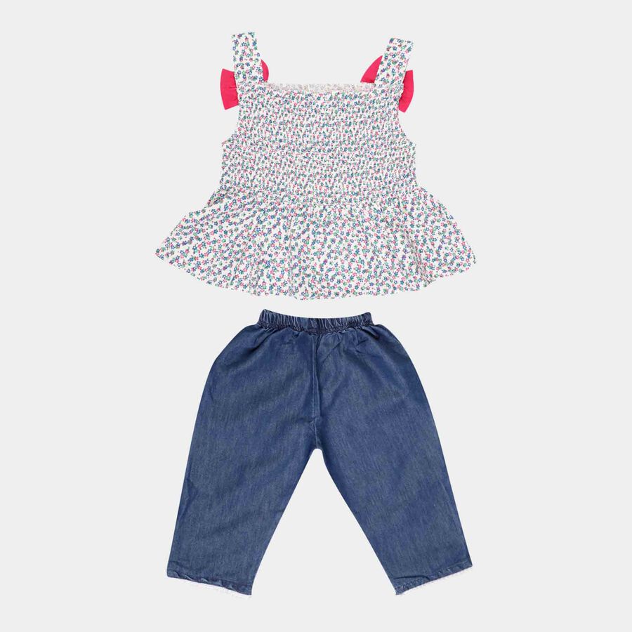 Printed Capri Set, White, large image number null