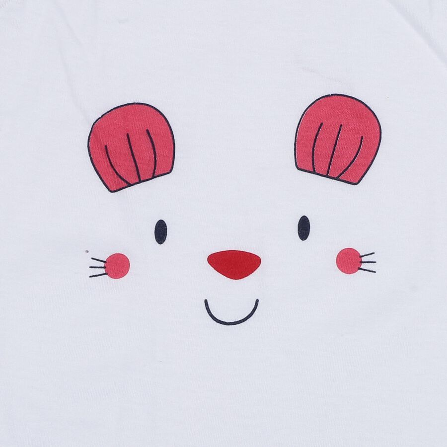 Infants White Cotton Scoop Neck Casual Vest, सफ़ेद, large