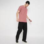 Men's Round Neck Half Sleeves T-Shirt , Pink, small