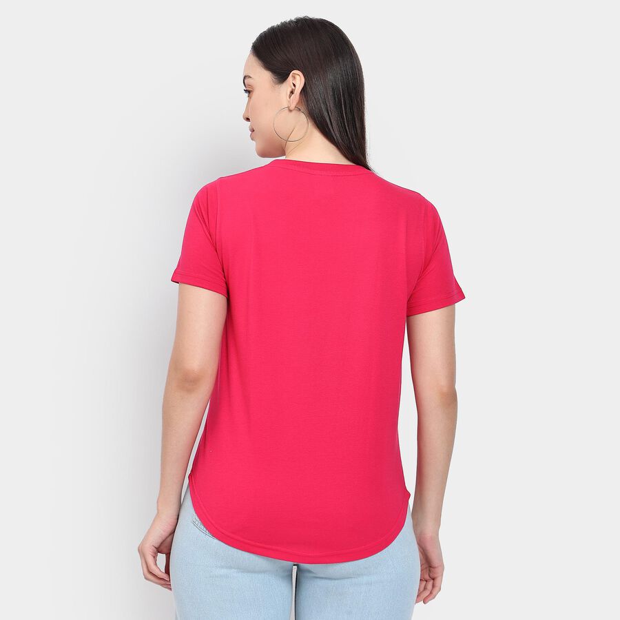 Ladies' Round Neck T-Shirt , Fuchsia, large image number null