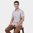 Men's Brown Cotton Classic Collar Checked Casual Shirt, भूरा, small