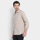 Men's 100% Cotton Casual Shirt , Khaki, small image number null