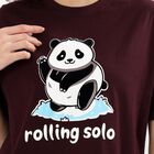 Women's Maroon Cotton Round Neck Casual T-Shirt, वाइन, small