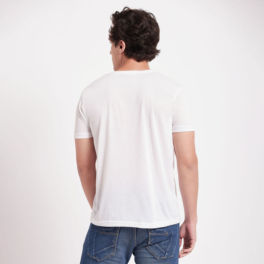 Round Neck T-Shirt, White, large image number null