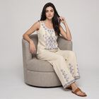 Women's Off White Embroidered Co-ord Set, ऑफ व्हाइट, small