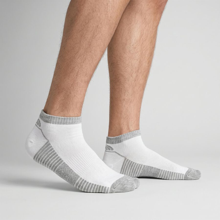 Men's Regular Fit Striped Pack of 3 Socks ( Black, White, Blue ), Mid Blue, large
