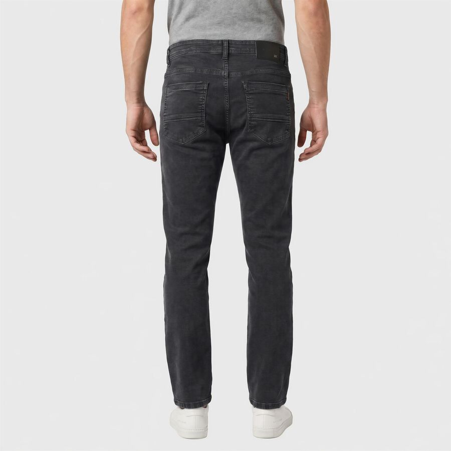Men's Dark Blue Slim Fit Washed Jeans, गहरा नीला, large