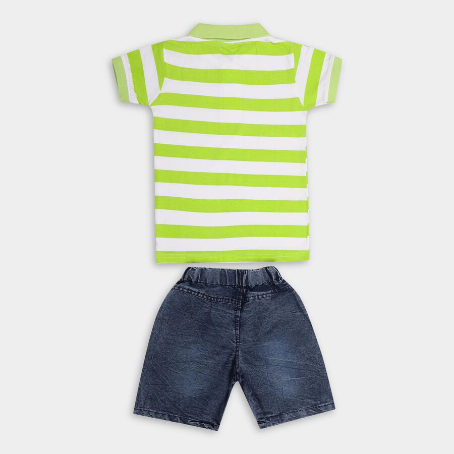 Boys' 100% Cotton Woven Baba Suit, हल्का हरा, large image number null
