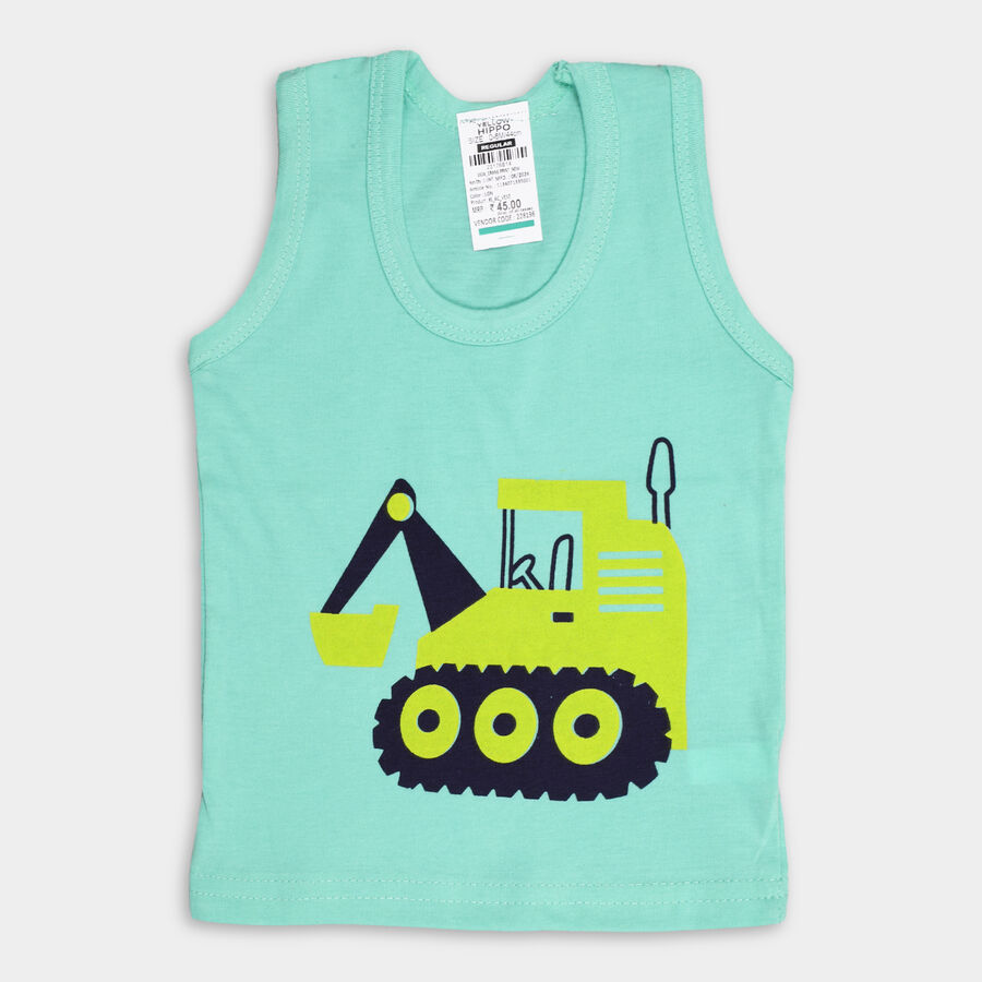 Kids' Cotton Vest, Light Green, large