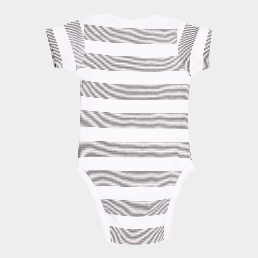 Infants Cotton Bodysuit, White, large image number null