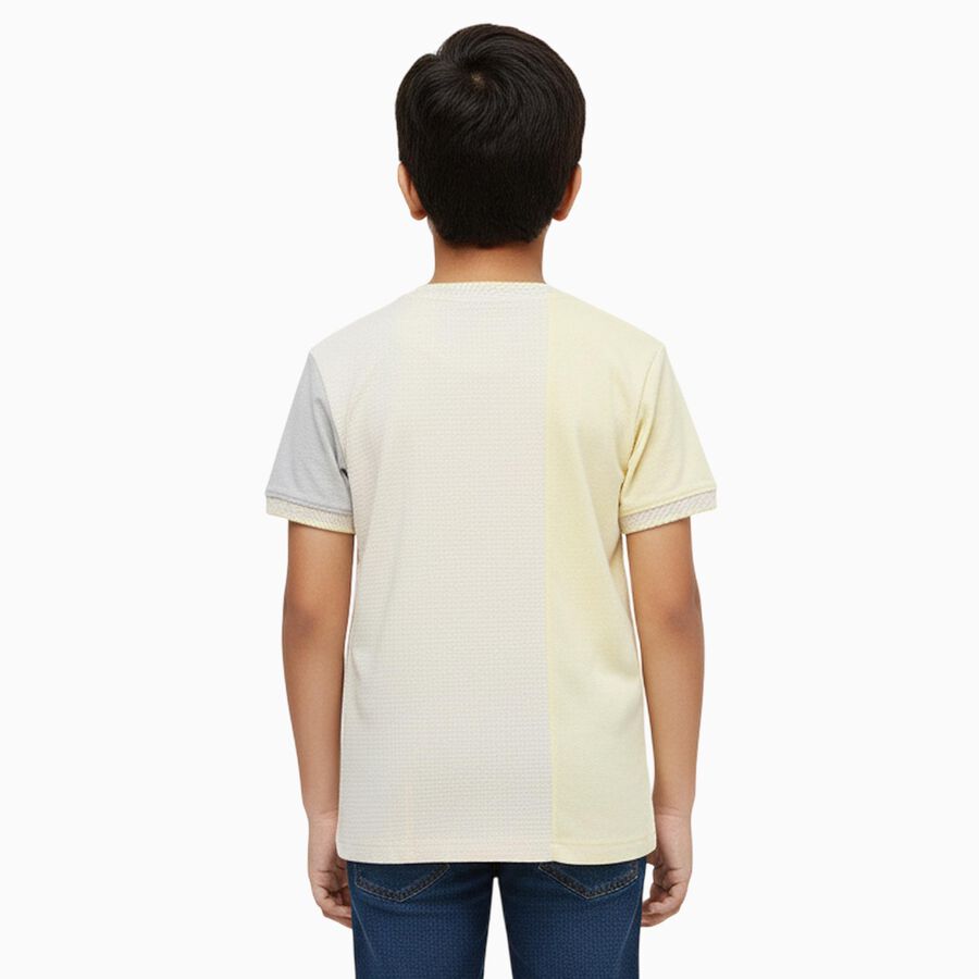 Boys' Half Sleeves T-Shirt, Yellow, large image number null