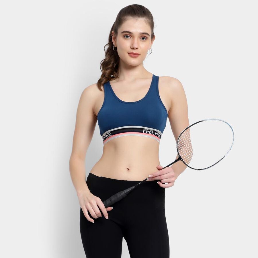 Ladies' Padded Bra, Dark Blue, large image number null