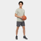Men's Grey Round Neck Regular Drifit T-Shirt, Light Grey, small